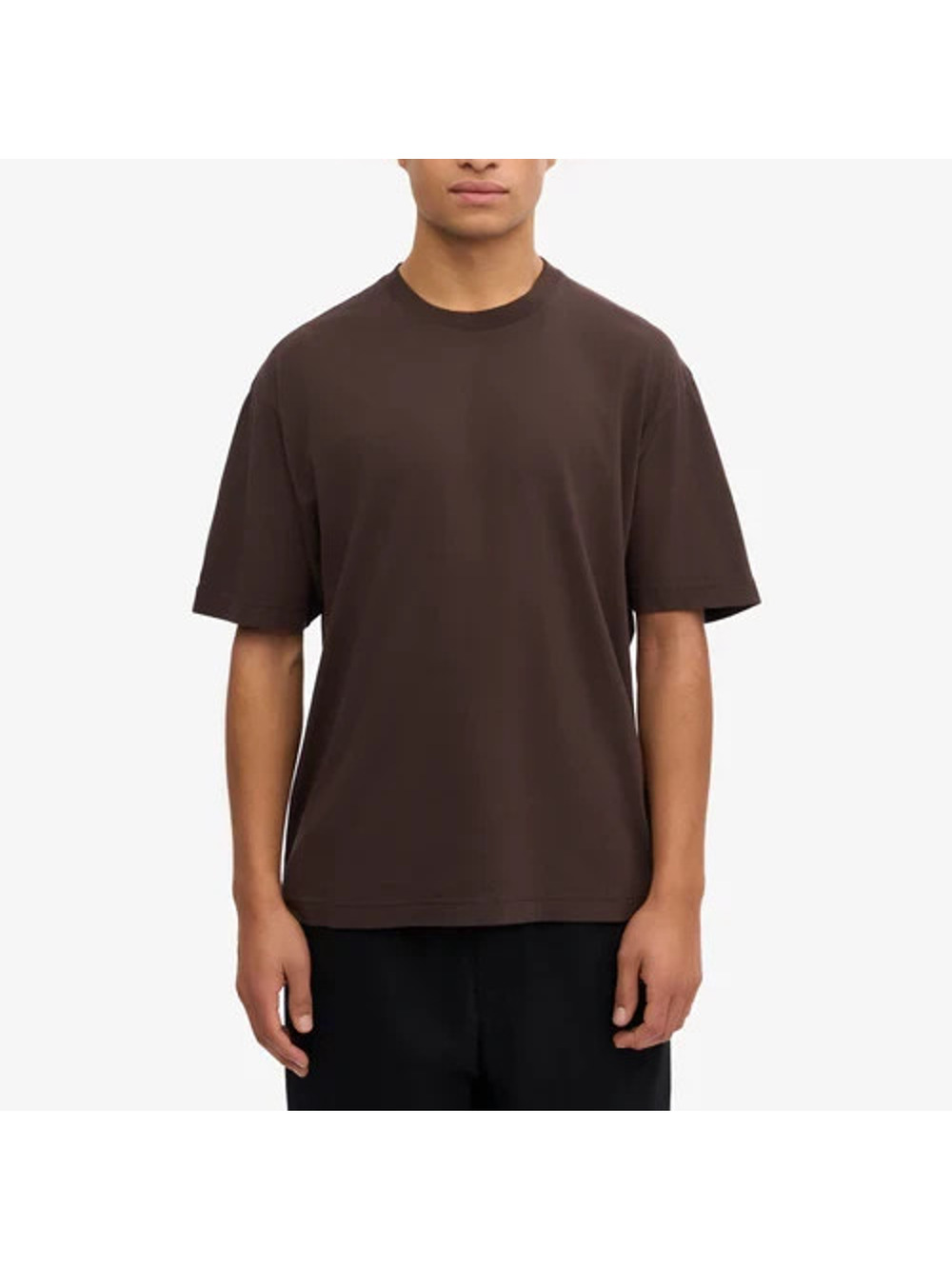 BR Standard oversized Organic cotton T-Shirt Y2K Coffee Brown Medium A006732